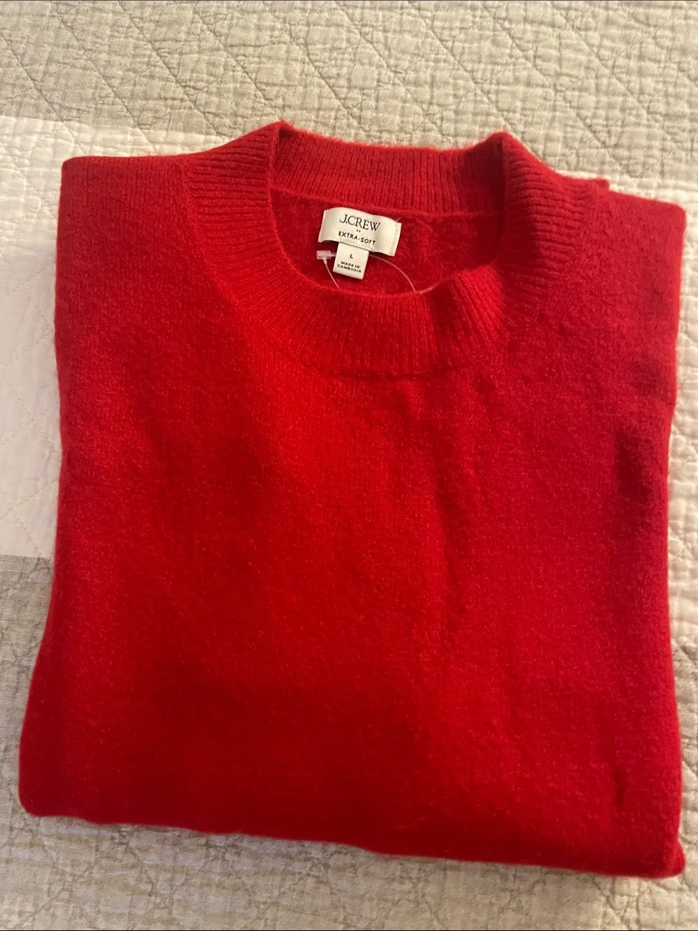 J. Crew women’s Red Crewneck Sweater- Large